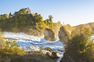 Images Dated 13th October 2017: Rhine Falls (Rheinfall) and Laufen Castle, Schaffhausen, Switzerland