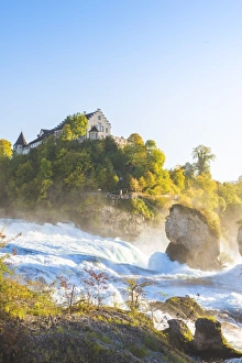 Images Dated 13th October 2017: Rhine Falls (Rheinfall) and Laufen Castle, Schaffhausen, Switzerland