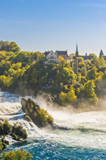 Rhine Falls (Rheinfall) and Laufen Castle, Schaffhausen, Switzerland