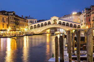 Rialto Prints: Rialto Bridge, Grand Canal, Venice, Veneto, Italy