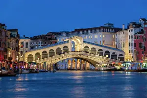 Rialto Prints: Rialto Bridge and Grand Canal, Venice, Veneto, Italy