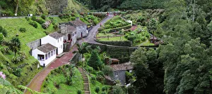 Panoramas Prints: Ribeira dos Caldeiroes Nature Reserve at Achada, Nordeste. Sao Miguel, Azores islands