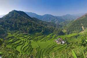 Country Side Prints: Rice terraces of Bangaan at Banaue, Luzon Island, Philippines