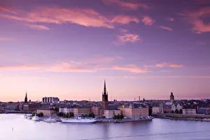 Images Dated 22nd December 2008: Riddarholmen & Gamla Stan at Dusk, Stockholm, Sweden