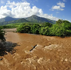 Rio Magdalena in flood, near Girardot, Colombia, South America