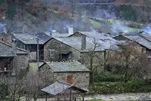 Rio de Onor, an old traditional village, all built in schist, in the north of Portugal