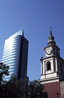Office Block Prints: Rising either side of Avenida del Libertador Bernardo O Higgins