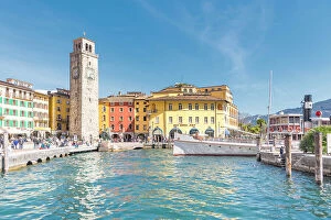 Riva del Garda, Lake Garda, Trento province, Trentino Alto Adige, Italy. The harbor