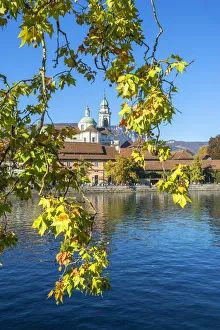 River Aare with St. Ursen cathedral, Solothurn, Switzerland