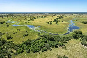 Images Dated 13th April 2023: River Aerial, Okavango Delta, Botswana