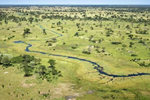 Images Dated 13th April 2023: River Aerial, Okavango Delta, Botswana