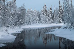 Arctic Region Prints: River of Akasmylly, in the Yllas-Pallatunturi National Park, Lapland, Finland