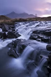 Waterfalls Collection: The river Allt Dearg Mor tumbling over a series of waterfalls in Glen Sligachan, Isle of Skye