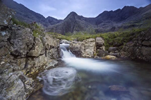 Alba Gallery: River Brittle flowing through Fairy Pools amidst rocks at Isle of Skye, Highland Region