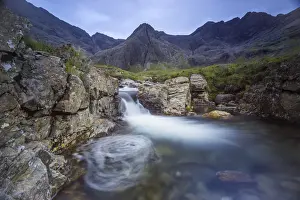 Gaidhealtachd Prints: River Brittle flowing through Fairy Pools amidst rocks at Isle of Skye, Highland Region