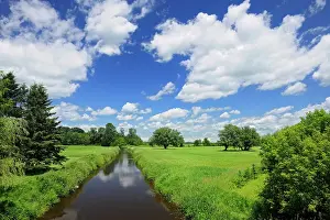La Belle Province Prints: river and clouds Notre Dame de Stanbridge, Quebec, Canada