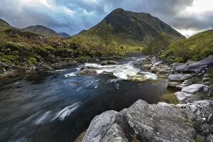 Alba Gallery: River Etive stream flowing through rocks in Glen Coe, Highland Region, Scotland, United