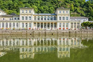 Images Dated 9th July 2021: River Lahn with Kurhaus, Bad Ems, Rhineland-Palatinate, Germany