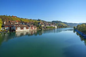 River Rhine Prints: River Rhine with Eglisau, Zurich, Switzerland