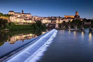 Occitanie Prints: River Tarn Reflections at Twilight, Albi, Occitanie, France