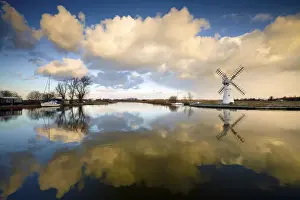 River Thurne Reflections, Norfolk Broads National Park, Norfolk, England