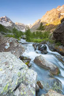 Waters Prints: River Ventina, Ventina valley, Valmalenco, Valtellina, Lombardy, Italian alps, Italy