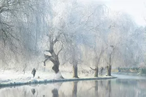 Images Dated 24th January 2023: River Wey on a frosty morning, Guildford, Surrey, England