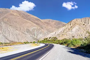 Jujuy Prints: Road alongside rock formations, Tumbaya, Jujuy, Argentina
