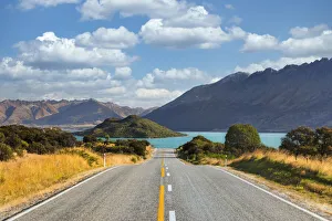Technology Prints: Road to Glenorchy at sunset, Lake Wakatipu, Queenstown, Otago, South Island, New Zealand