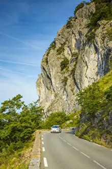 Cote D´azur Prints: Road to Gourdon, Alpes-Maritimes, Provence-Alpes-Cote D Azur, French Riviera, France