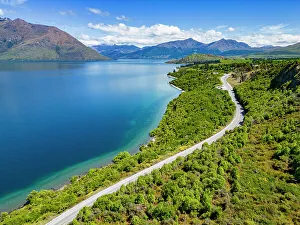 Grand View Prints: Road by Lake Wakatipu, South Island, New Zealand