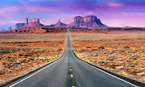 South Western Prints: Road leading to Monument Valley