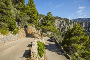 Balearics Prints: Road to Port de Valldemossa, Serra de Tramuntana, Mallorca, Balearic Islands, Spain