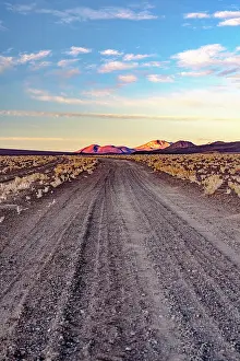 High Altitude Prints: Road running along the high-altitude desert, Puna, Argentina