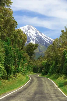 Volcanic Cone Prints: Road to Taranaki volcano, North Island, New Zealand