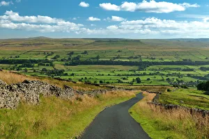 Wensleydale Prints: Road into Wensleydale, Yorkshire Dales National Park, England