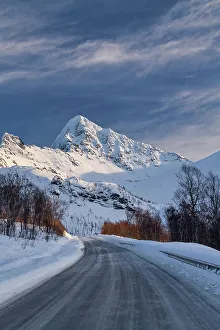 Road through Winter Landscape, Senja, Norway