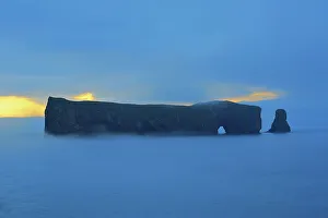 Rocher perce (Perce Rock) in Atlantic Ocean Perce, Quebec, Canada