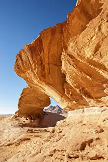 Jordanian Prints: Rock Arch Al Kharza, Wadi Rum, Jordan