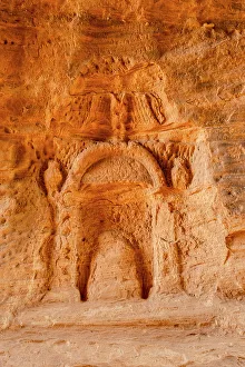 Nabatean Prints: Rock cut niches in the Siq at Jabal Ithlib