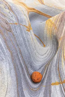 Spittal Beach Prints: Rock formation with colourful strata