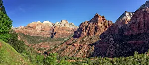 Zion Prints: Rock Formation as seen from Carmel Highway, Zion National Park, Utah, USA