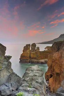 Rock formations called Pancake Roacks at Punakaiki West Coast, South Island, New Zealand