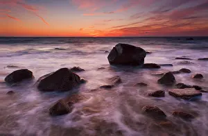 Falmouth Prints: Rock at low tide on Little Island in West Falmouth, Massachusetts, USa