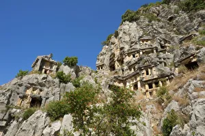 Lycia Prints: Rock Tombs in Myra, Lycia, Turquoise Coast, Turkey