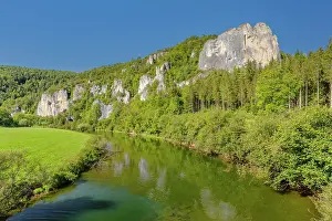 Mirror Image Prints: Rocks along Danube River, Upper Danube Nature Park