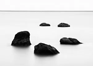 Black and White Gallery: Five rocks, Iceland