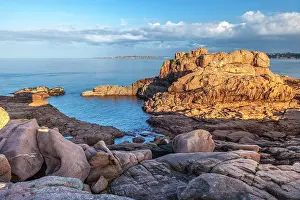 Evenings Prints: Rocky coast near Ploumanac'h on the Cote de Granit Rose