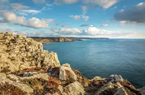 Rocky Coast Prints: Rocky coast at Pointe de Dinan, Crozon, Finistere, Brittany, France