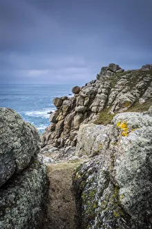 Rocky headland, Porthgwarra, nr Land's End, Cornwall, England, UK Rocky headland, Porthgwarra, nr Land's End, Cornwall, England, UK